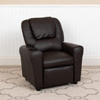 Contemporary Kids Recliner with Cup Holder and Headrest