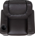 Contemporary Kids Recliner with Cup Holder and Headrest