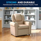 Contemporary Kids Recliner with Cup Holder and Headrest