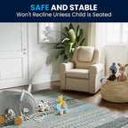Contemporary Kids Recliner with Cup Holder and Headrest