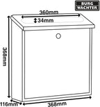 Contemporary Wall Mounted Stainless Steel Lockable Weatherproof