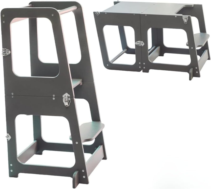 Convertible 2-In-1 Kids Kitchen Stool Table Chair 1-6