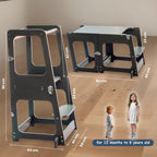 Convertible 2-In-1 Kids Kitchen Stool Table Chair 1-6