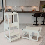 Convertible 2-In-1 Kids Kitchen Stool Table Chair 1-6