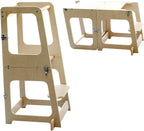 Convertible 2-In-1 Kids Kitchen Stool Table Chair 1-6