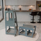 Convertible 2-In-1 Kids Kitchen Stool Table Chair 1-6