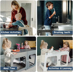 Convertible 2-In-1 Kids Kitchen Stool Table Chair 1-6
