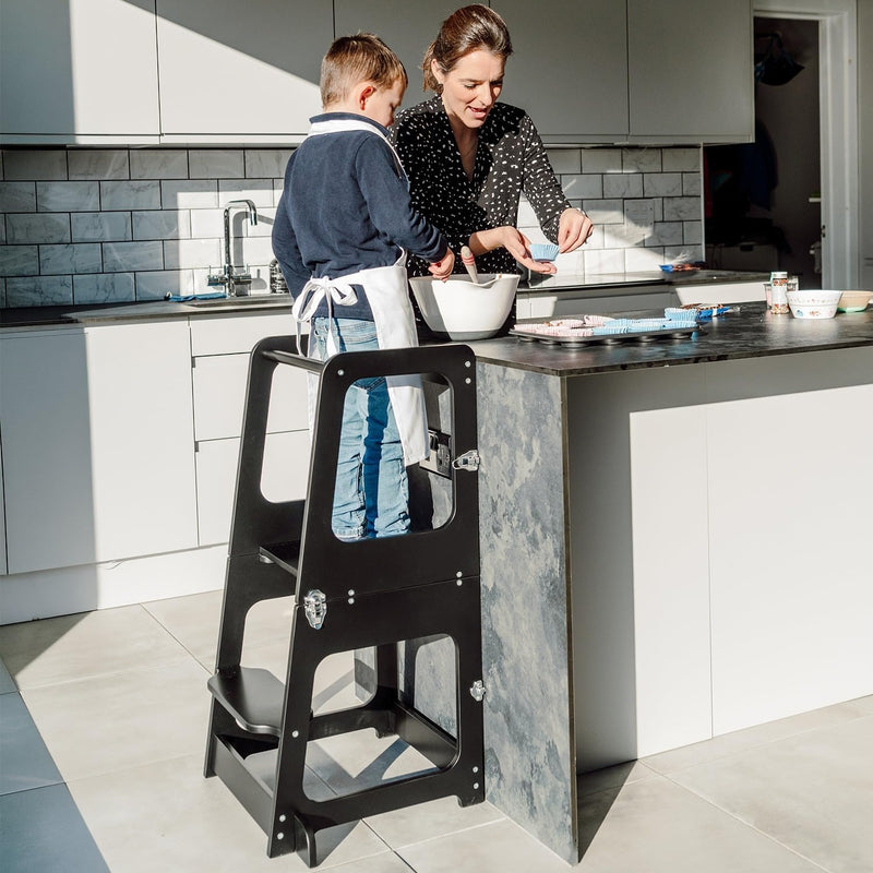 Convertible 2-In-1 Kids Kitchen Stool Table Chair 1-6