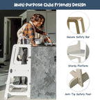 Convertible 2-In-1 Kids Kitchen Stool Table Chair 1-6