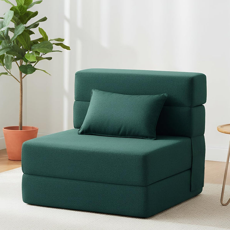 Convertible Folding Sofa Bed-Sleeper Chair with Pillow Modern