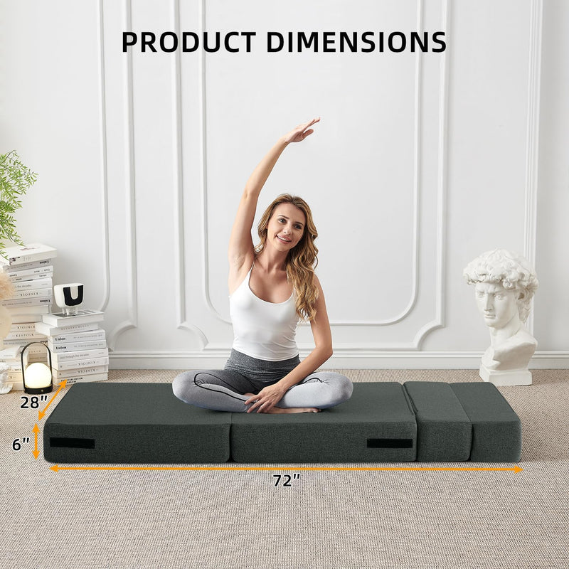 Convertible Folding Sofa Bed-Sleeper Chair with Pillow Modern