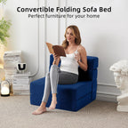Convertible Folding Sofa Bed-Sleeper Chair with Pillow Modern
