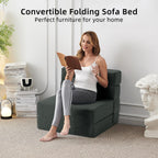 Convertible Folding Sofa Bed-Sleeper Chair with Pillow Modern