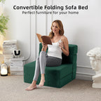 Convertible Folding Sofa Bed-Sleeper Chair with Pillow Modern