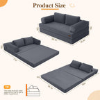 Convertible Sofa Bed Corduroy Floor Boneless Couch