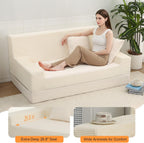 Convertible Sofa Bed Corduroy Floor Boneless Couch