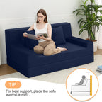 Convertible Sofa Bed Corduroy Floor Boneless Couch