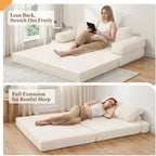 Convertible Sofa Bed Corduroy Floor Boneless Couch