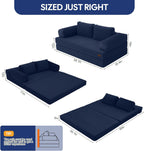 Convertible Sofa Bed Corduroy Floor Boneless Couch
