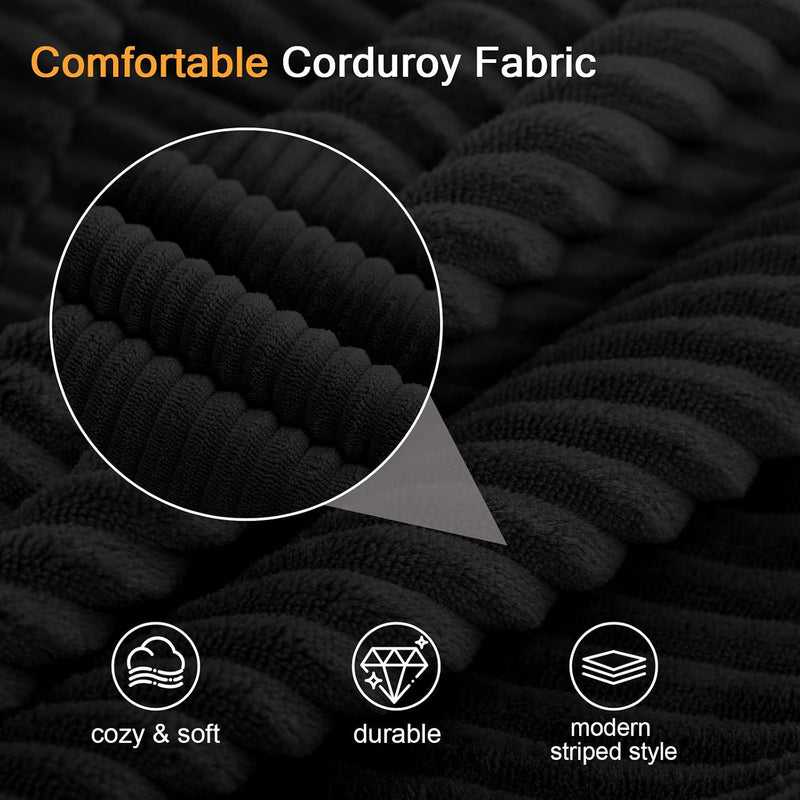 Convertible Sofa Bed Corduroy Floor Boneless Couch