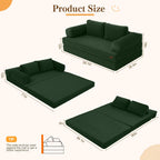 Convertible Sofa Bed Corduroy Floor Boneless Couch