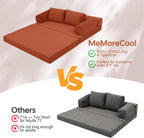Convertible Sofa Bed Corduroy Floor Boneless Couch