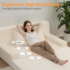 Convertible Sofa Bed Corduroy Floor Boneless Couch