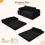 Convertible Sofa Bed Corduroy Floor Boneless Couch