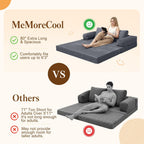 Convertible Sofa Bed Corduroy Floor Boneless Couch