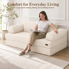 Convertible Sofa Bed Corduroy Floor Boneless Couch
