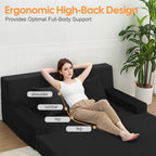 Convertible Sofa Bed Corduroy Floor Boneless Couch