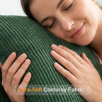 Convertible Sofa Bed Corduroy Floor Boneless Couch