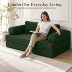 Convertible Sofa Bed Corduroy Floor Boneless Couch
