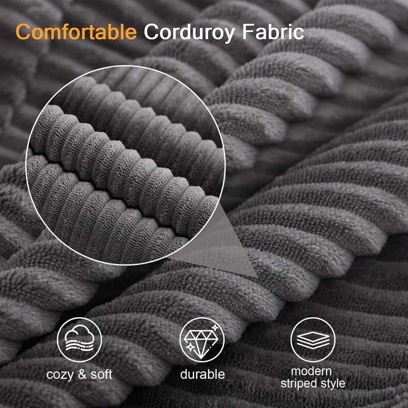 Convertible Sofa Bed Corduroy Floor Boneless Couch