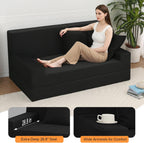 Convertible Sofa Bed Corduroy Floor Boneless Couch