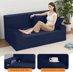 Convertible Sofa Bed Corduroy Floor Boneless Couch