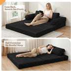 Convertible Sofa Bed Corduroy Floor Boneless Couch