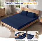 Convertible Sofa Bed Corduroy Floor Boneless Couch