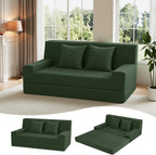 Convertible Sofa Bed Corduroy Floor Boneless Couch