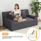 Convertible Sofa Bed Corduroy Floor Boneless Couch
