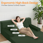 Convertible Sofa Bed Corduroy Floor Boneless Couch