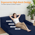 Convertible Sofa Bed Corduroy Floor Boneless Couch