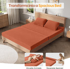 Convertible Sofa Bed Corduroy Floor Boneless Couch