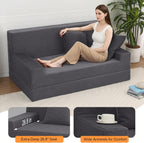 Convertible Sofa Bed Corduroy Floor Boneless Couch