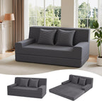 Convertible Sofa Bed Corduroy Floor Boneless Couch