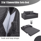 Convertible Sofa Bed Corduroy Folding Floor Couch