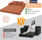Convertible Sofa Bed Corduroy Folding Floor Couch