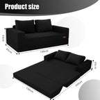 Convertible Sofa Bed Corduroy Folding Floor Couch