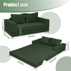 Convertible Sofa Bed Corduroy Folding Floor Couch