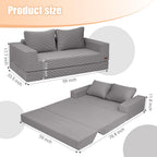 Convertible Sofa Bed Corduroy Folding Floor Couch